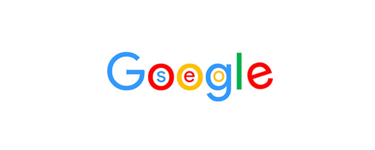 Google logo with word SEO in letters oog.