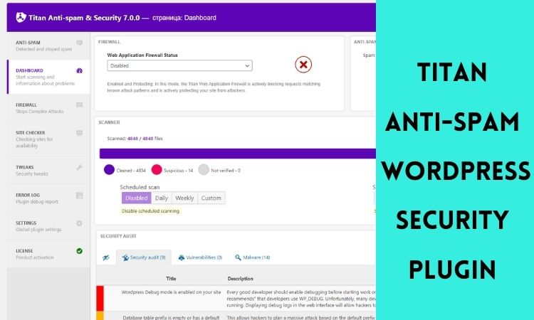 Titan Anti Spam  WordPress Security Plugin