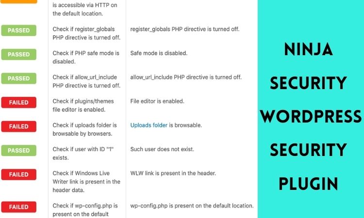Security Ninja WordPress Security Plugin